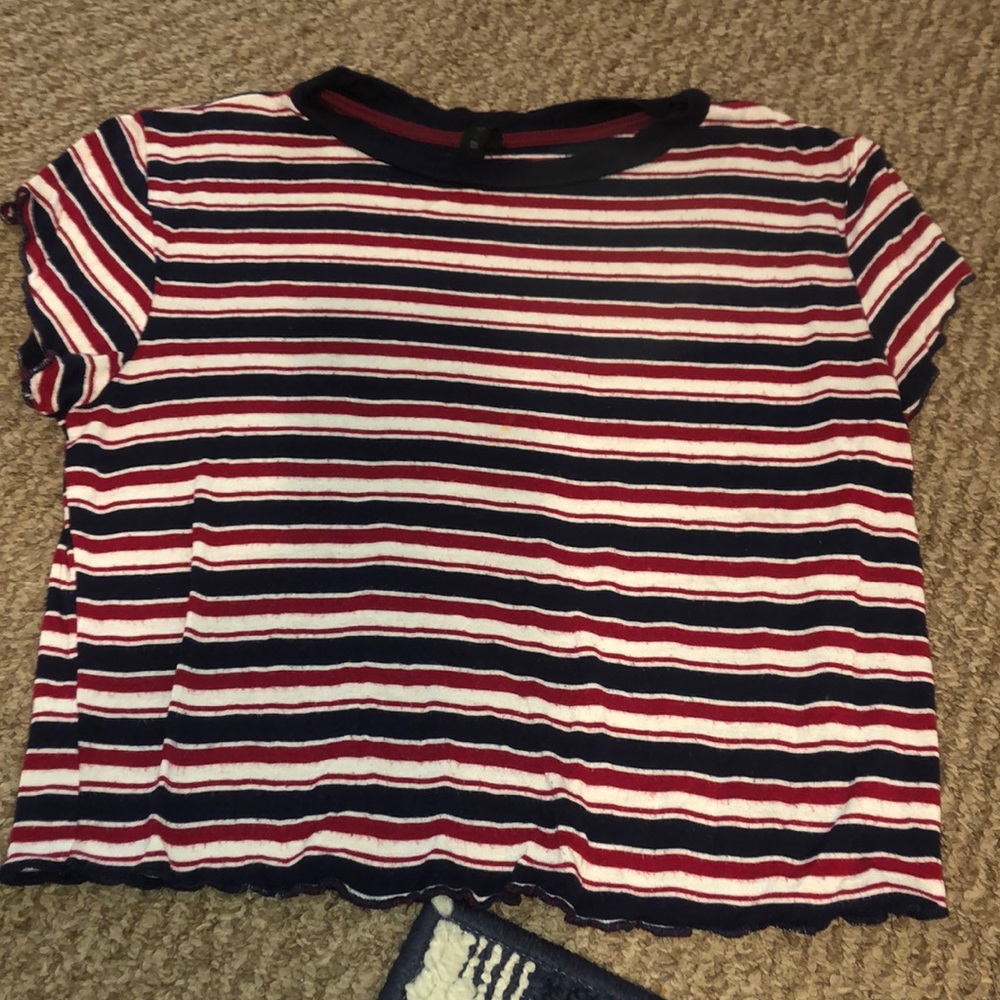 Red white and blue crop top